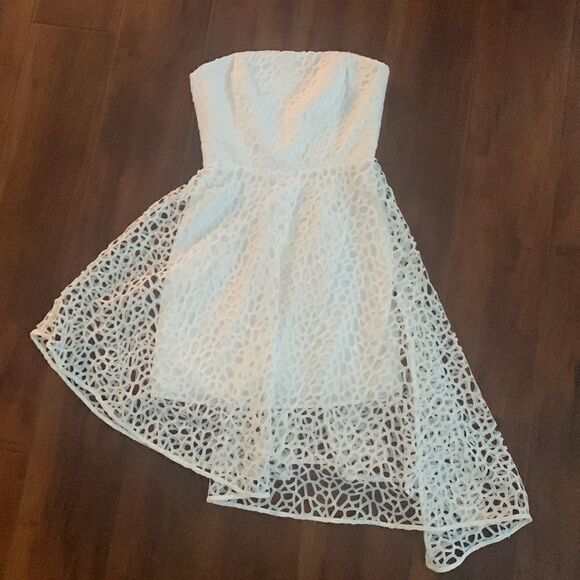 KEEPSAKE Label Midnight Hour Strapless Lace F&F Dress - Picture 5 of 8